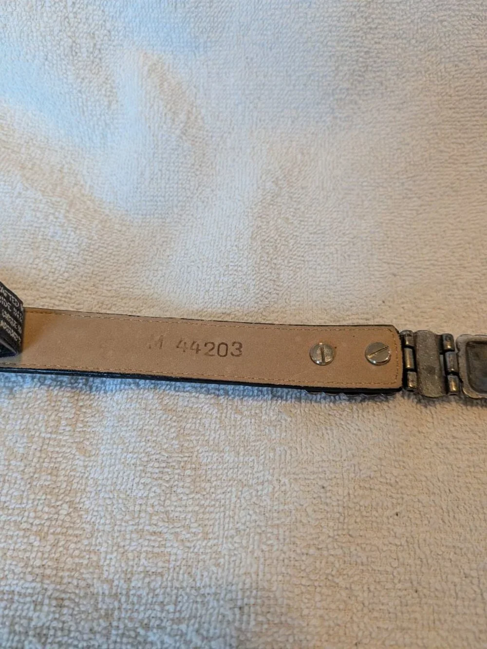 Brighton Brown Embossed Leather Belt Two-tone Hardware Hinged Belt Medium